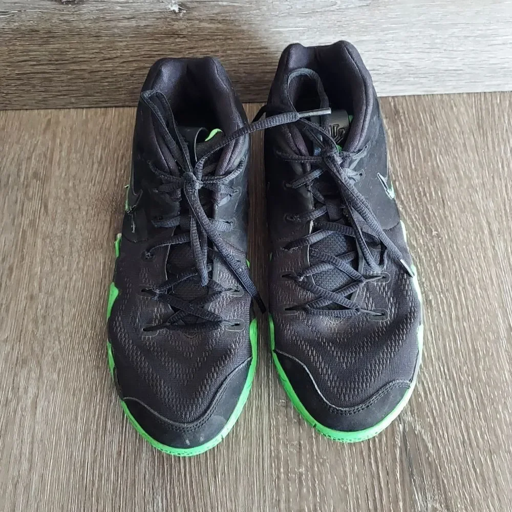 Nike Kyrie 4 Black Halloween Green GS Size 6.5Y Sneakers AA2897-012
